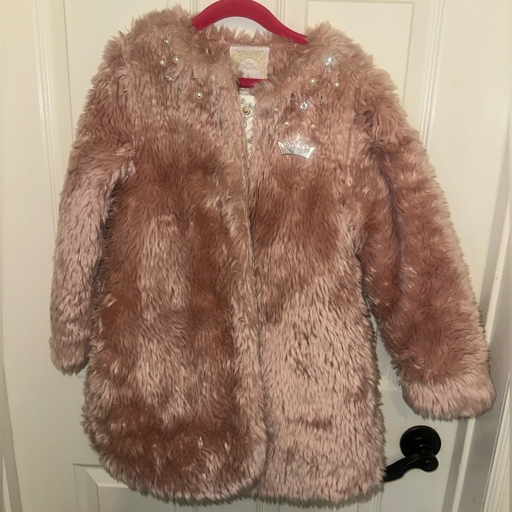 Disney Princess Pink Faux Fur Coat